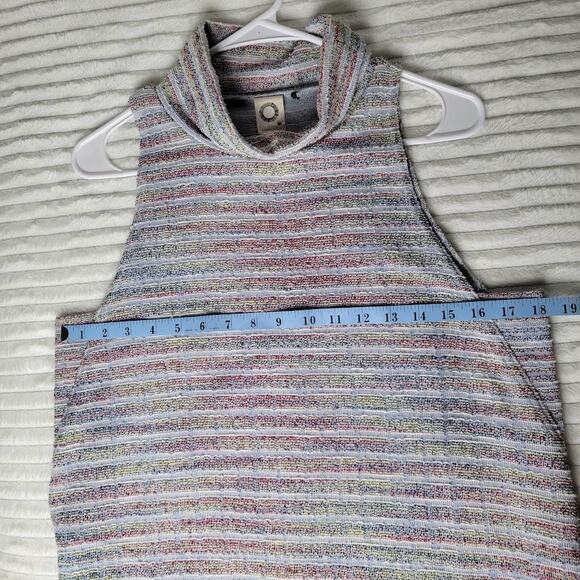 Akemi + Kin Sleeveless Cowl Neck Pocket Dress S Striped Knit Cozy Cottagecore - Picture 6 of 13